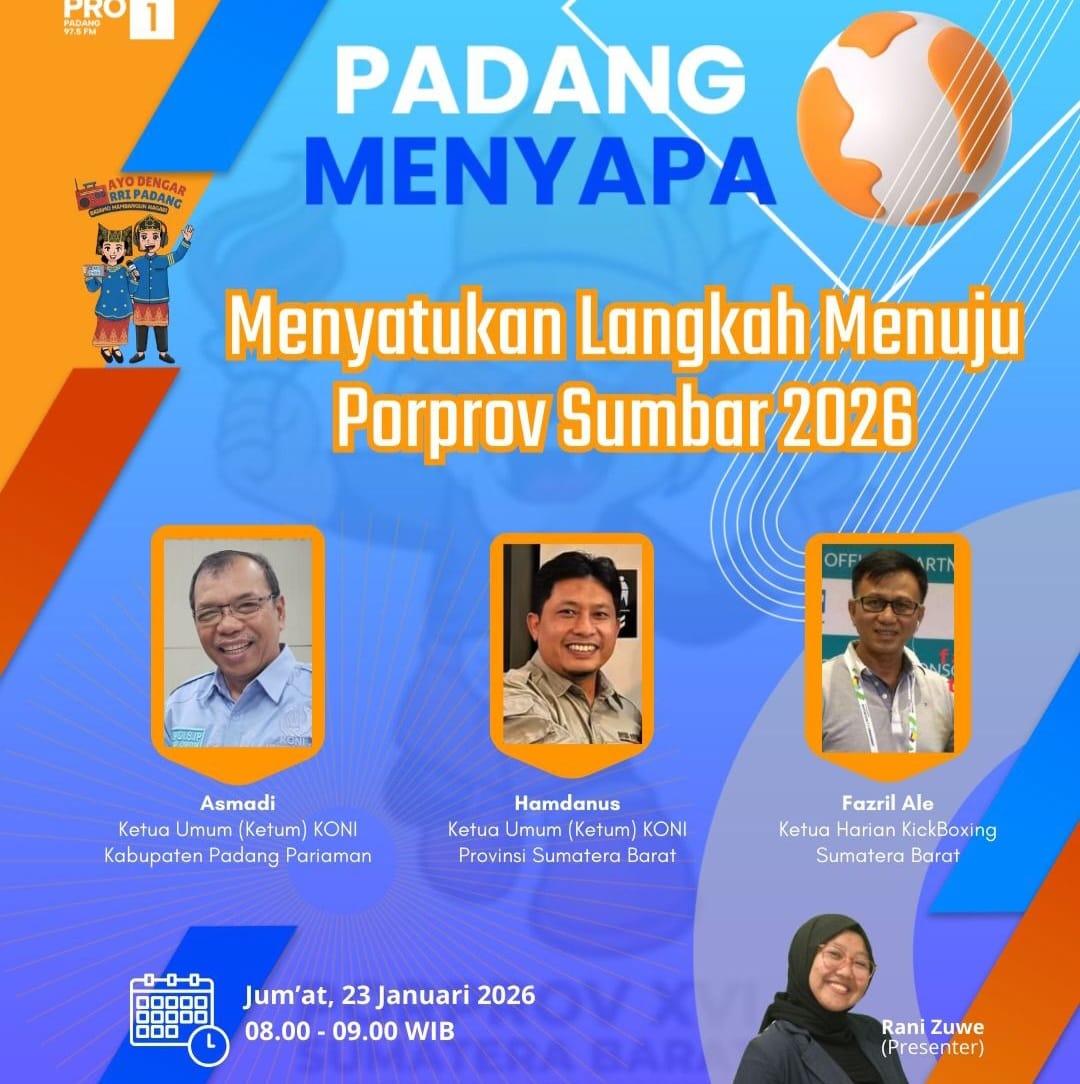 Mars Porprov Sumbar Menggema di RRI, Semangat Kebangkitan Menuju Porprov XIV 2026 Menguat